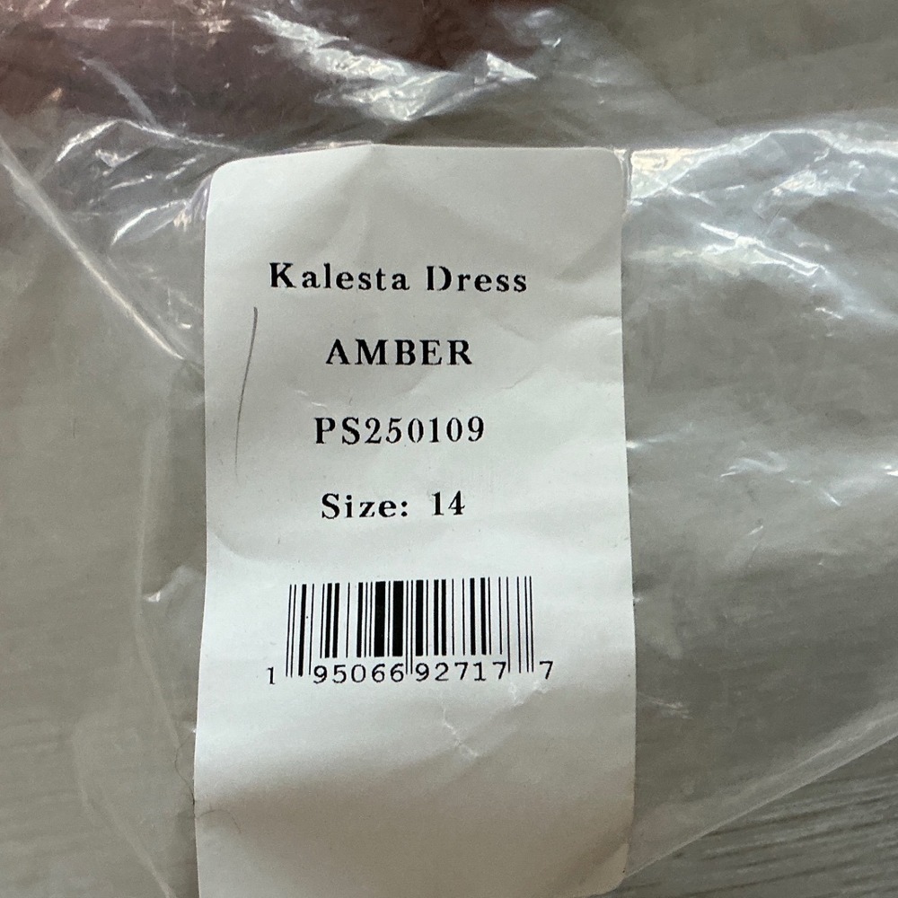 ULLA JOHNSON Kalesta Midi Dress Amber Size 14 New With Tags - Picture 6 of 8